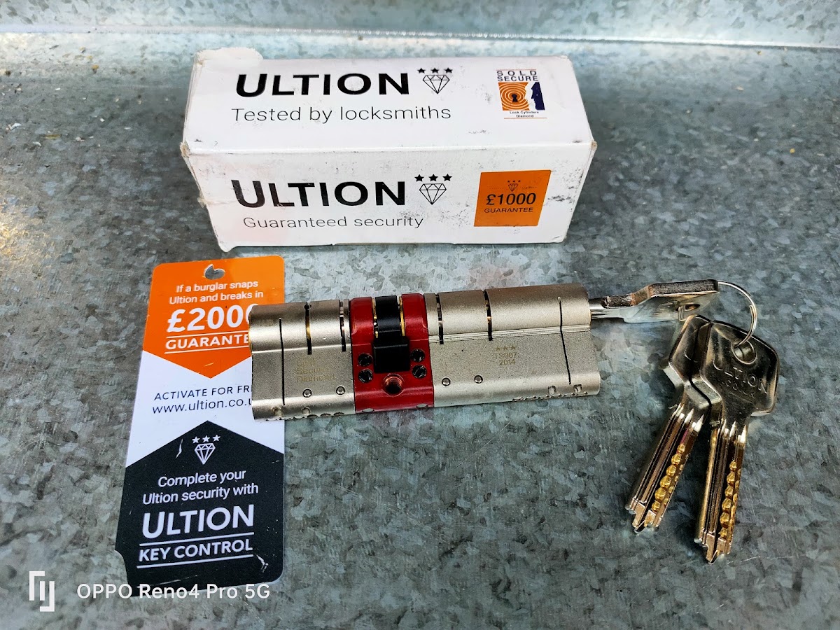 Ultion anti-snap lock cylinder with the manufacturer's guarantee packaging